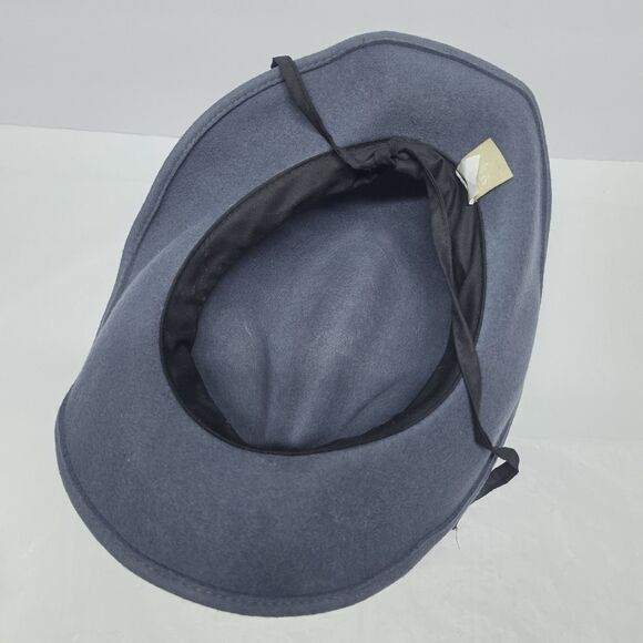 Ale by Alessandra Aurora Wool Felt Hat Smokey Blue Gray Adjustable Boho Cowgirl
